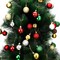 96 Pieces Christmas Balls Xmas Tree Ornaments Balls Exquisite Colorful Ball Decoration Pendant for Holiday Party Decor (Red, Gold, Silver, Green,1.57 Inch)